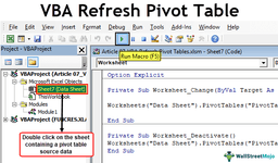 VBA Refresh Pivot Table | Auto Refresh All Pivot Table using VBA