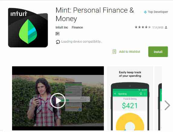 Financial Planning Apps - mint