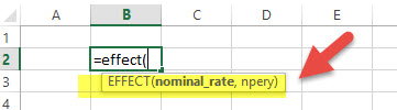 EFFECT - Financial Functions in Excel