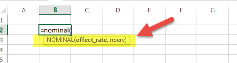Nominal - Financial Functions in Excel