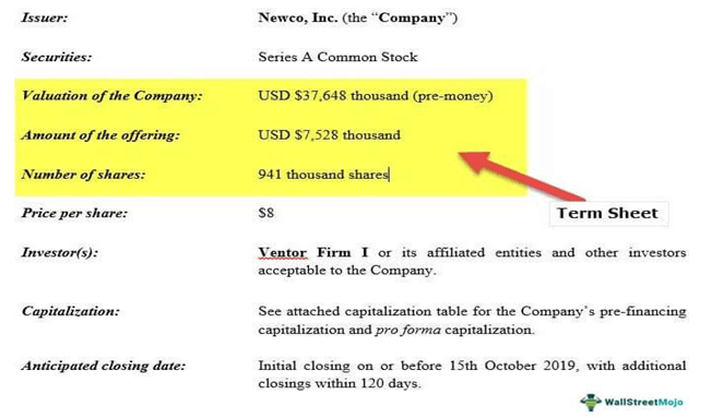 Term Sheet template