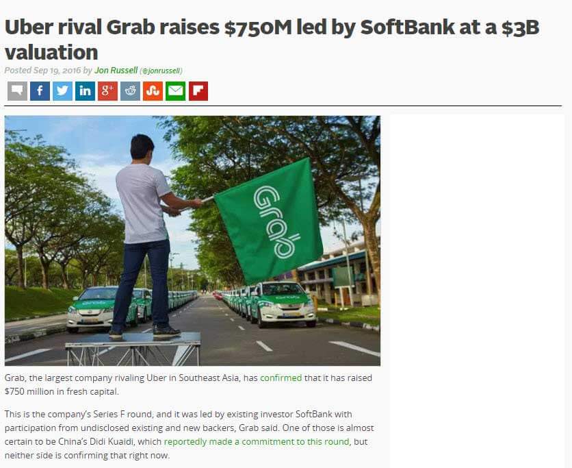 Softbank Grab Growth Capital