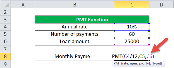 PMT Function (Example-1)