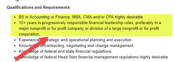 CFO Qualifications