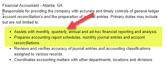Financial Accounting Career - Accountant