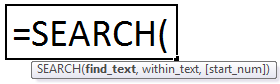 Search Function Formula