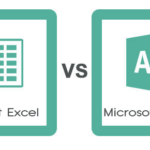 Excel vs Access - What Is It? Differences (infographics), Template.
