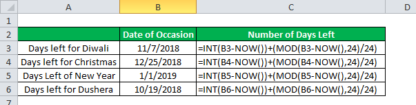 Now Excel Example 2