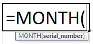 MONTH Formula