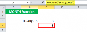 MONTH in Excel (Formula, Example) | How to Use MONTH Excel Function