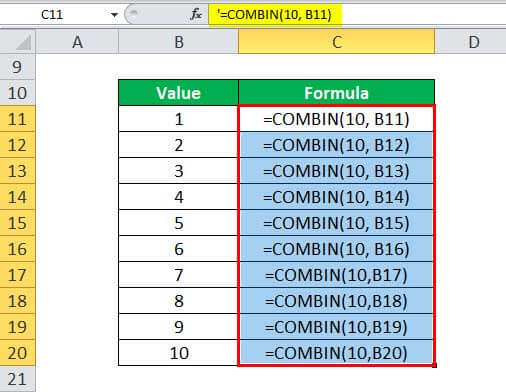 COMBIN Example 2-1