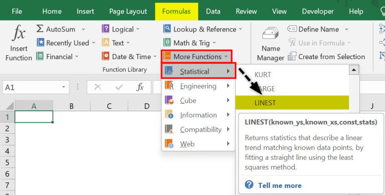LINEST Excel Function - FAQ 3