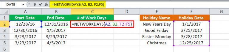 NETWORKDAYS Function in Excel - How to Use? (Example)