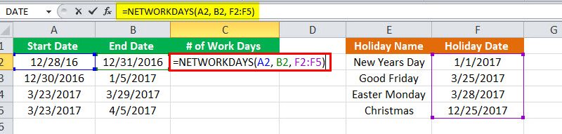 NETWORKDAYS Function in Excel - How to Use? (Example)