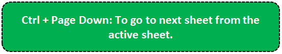 TOP 20 excel shortcuts - Moves between Sheets