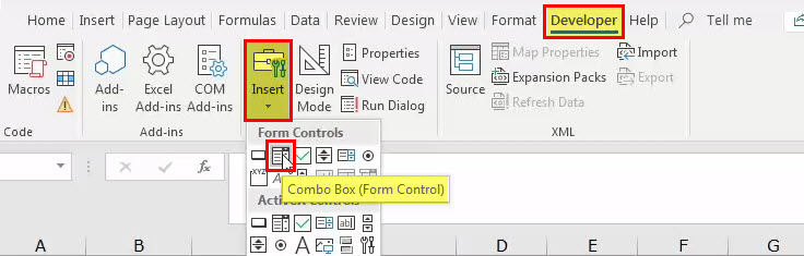 Combo in Excel - step 6