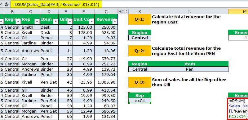 Excel DSUM Function | How to Use DSUM in Excel (with Example)