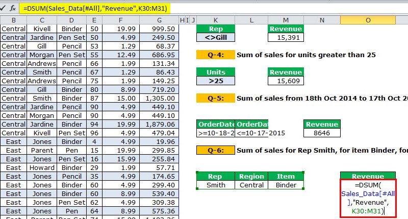 Excel DSUM Function | How to Use DSUM in Excel (with Example)