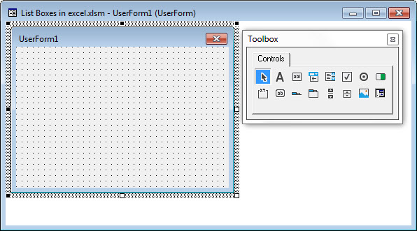 List Box in Excel 14