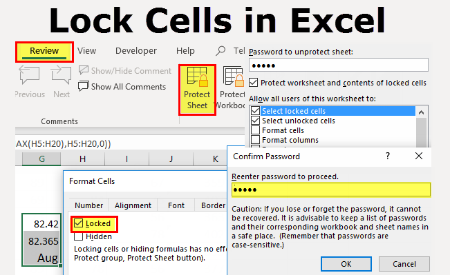 Locked Cells in Excel