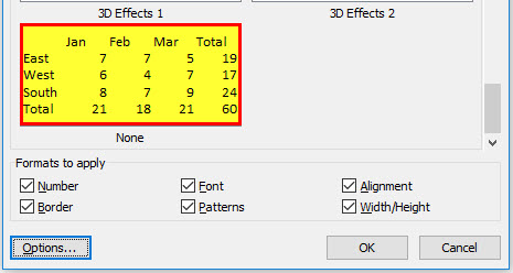 Select the data then Click on AutoFormat