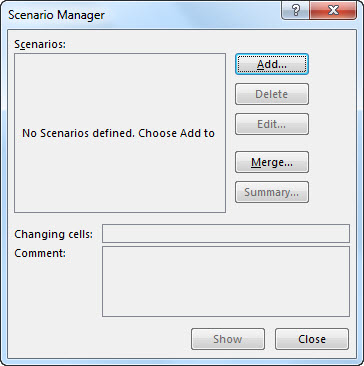Scenario Manager - Step 3