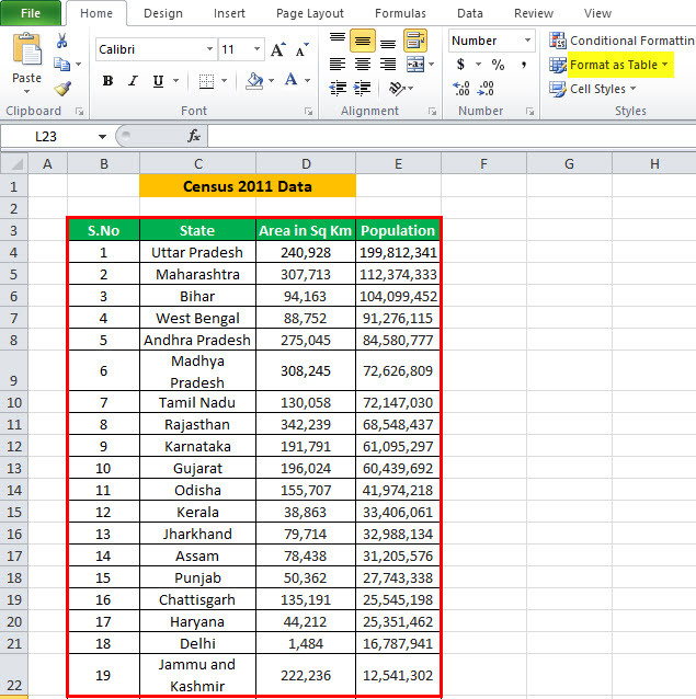 Scroll Bar in Excel Example 1