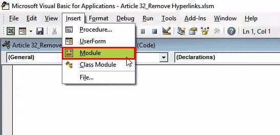 remove hyperlinks - method 2- step 10