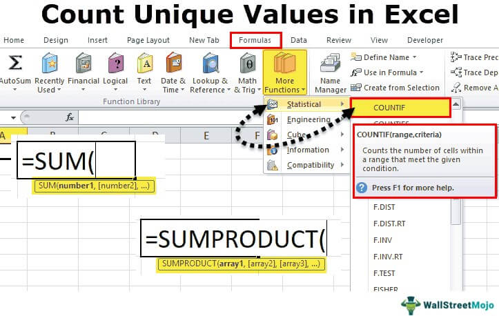 Count Unique Values in Excel - Top 2 Easy Methods (Steps)