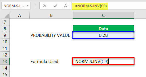 Norm.S.INV Example 1-7