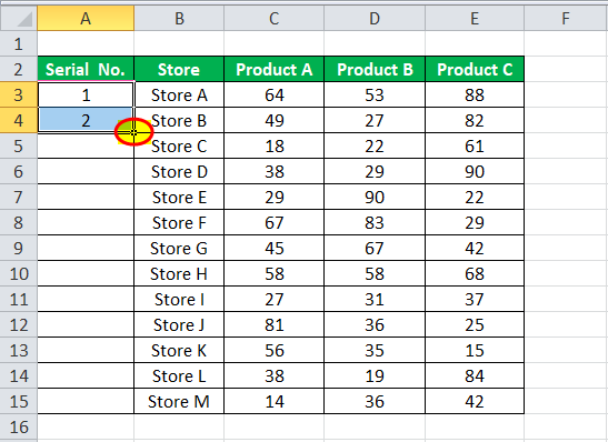 Number in Excel Example 1-1
