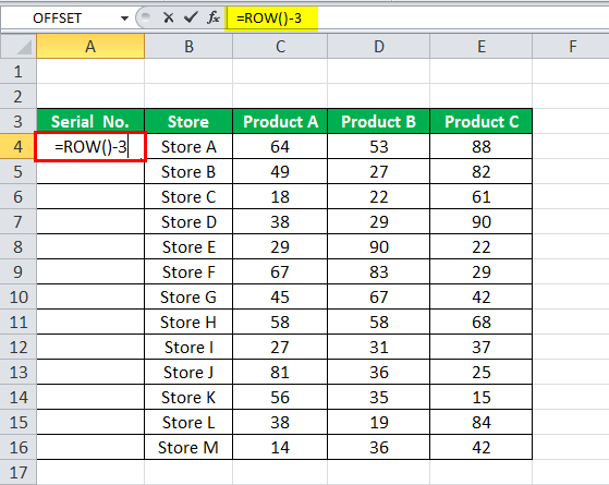 Number in Excel Example 3-1