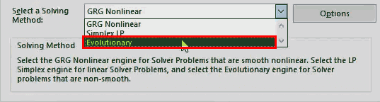 Solver in Excel - step10