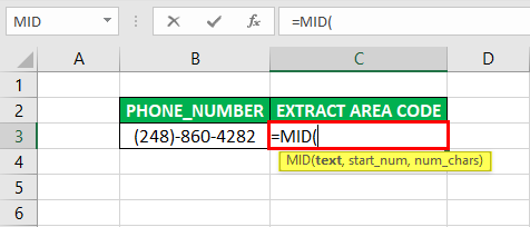 Substring in Excel - Example 3-1