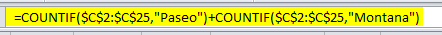 Using Double COUNTIF function 1-1