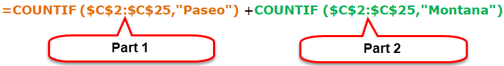Using Double COUNTIF function 1-3