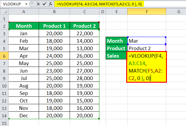 VLOOKUP with multiple criteria Example 2-3