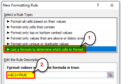 Check list in Excel Example 1-9