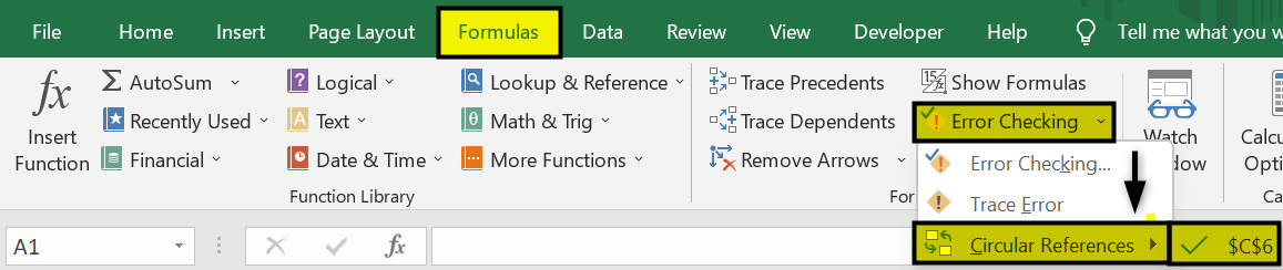 Circular References in Excel - FAQ 1