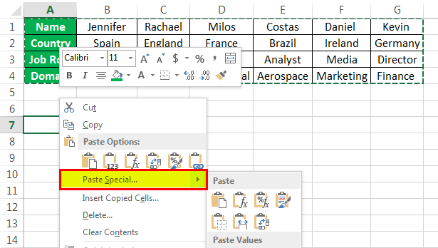 Convert Rows to Columns Example 1-2