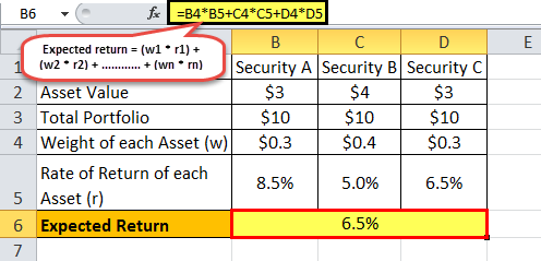 Expected Return formula example 2 .2png