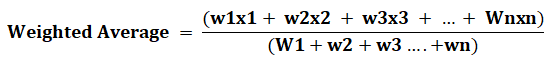 Formula of Weighted Average