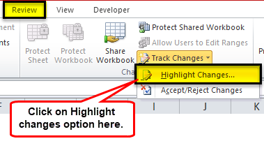 Highlight the Changes step 1-1