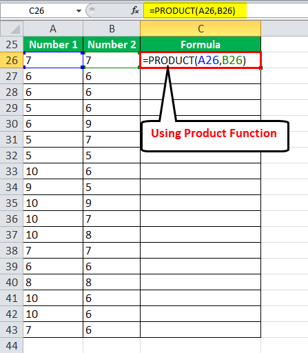 Using PRODUCT Function Example 3-1