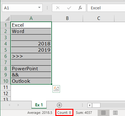 Row Count Example 1-2