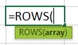 Rows Formula