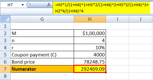 duration formula example 2.8