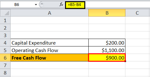 free cash flow formula example1.3