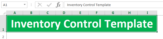 Inventory template Example 1-10
