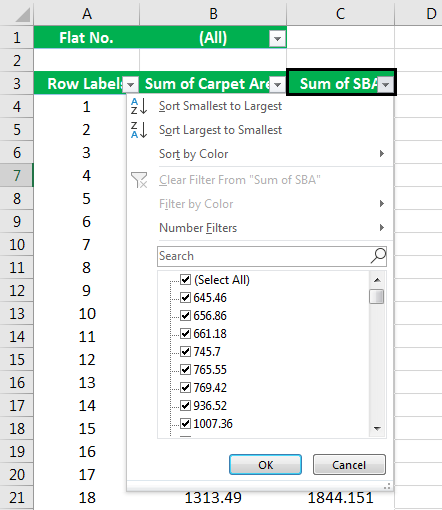 Pivot table Filter examplee 2.4